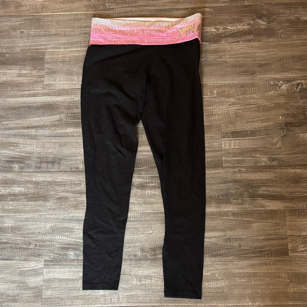 Victoria's Secret PINK Leggings with rhinestone Waistband